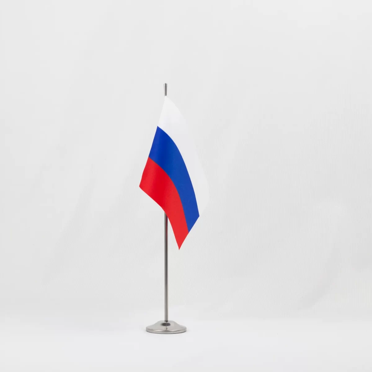 Настольный флаг России (РФ) 12х18 см Атлас двухсторонний