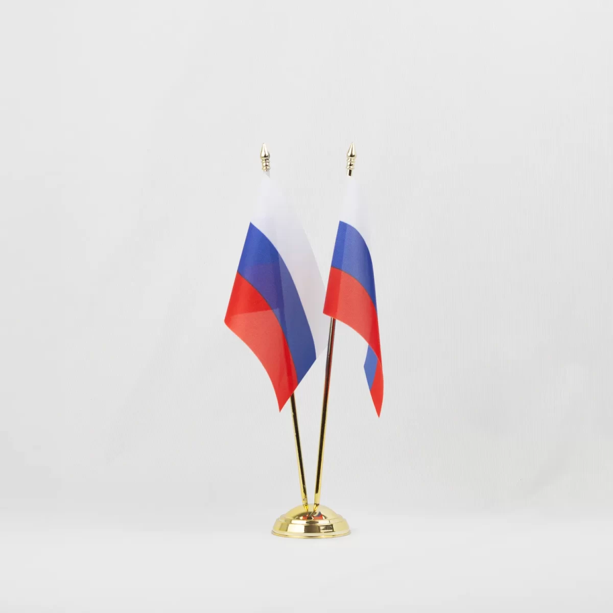 Настольный флаг России (РФ) 12х18 см Искусственный шелк