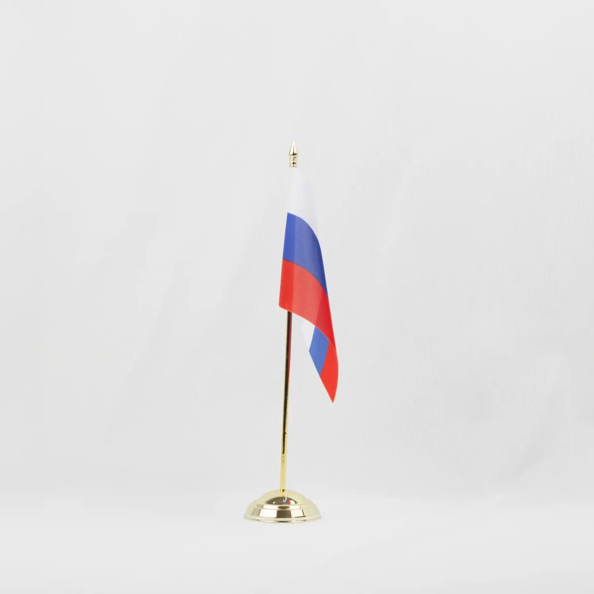Настольный флаг России (РФ) 12х18 см Искусственный шелк