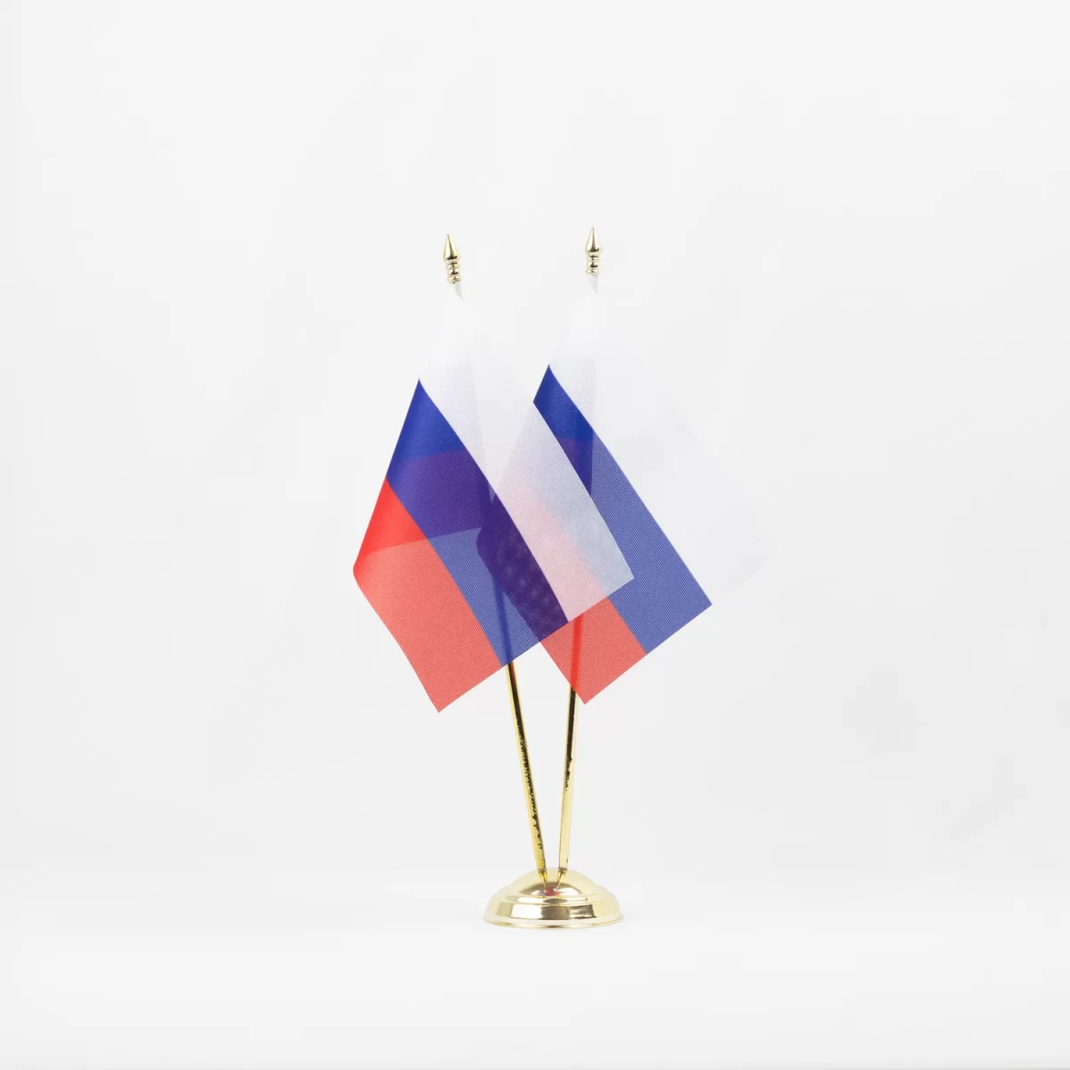 Настольный флаг России (РФ) 12х18 см на металлической подставке