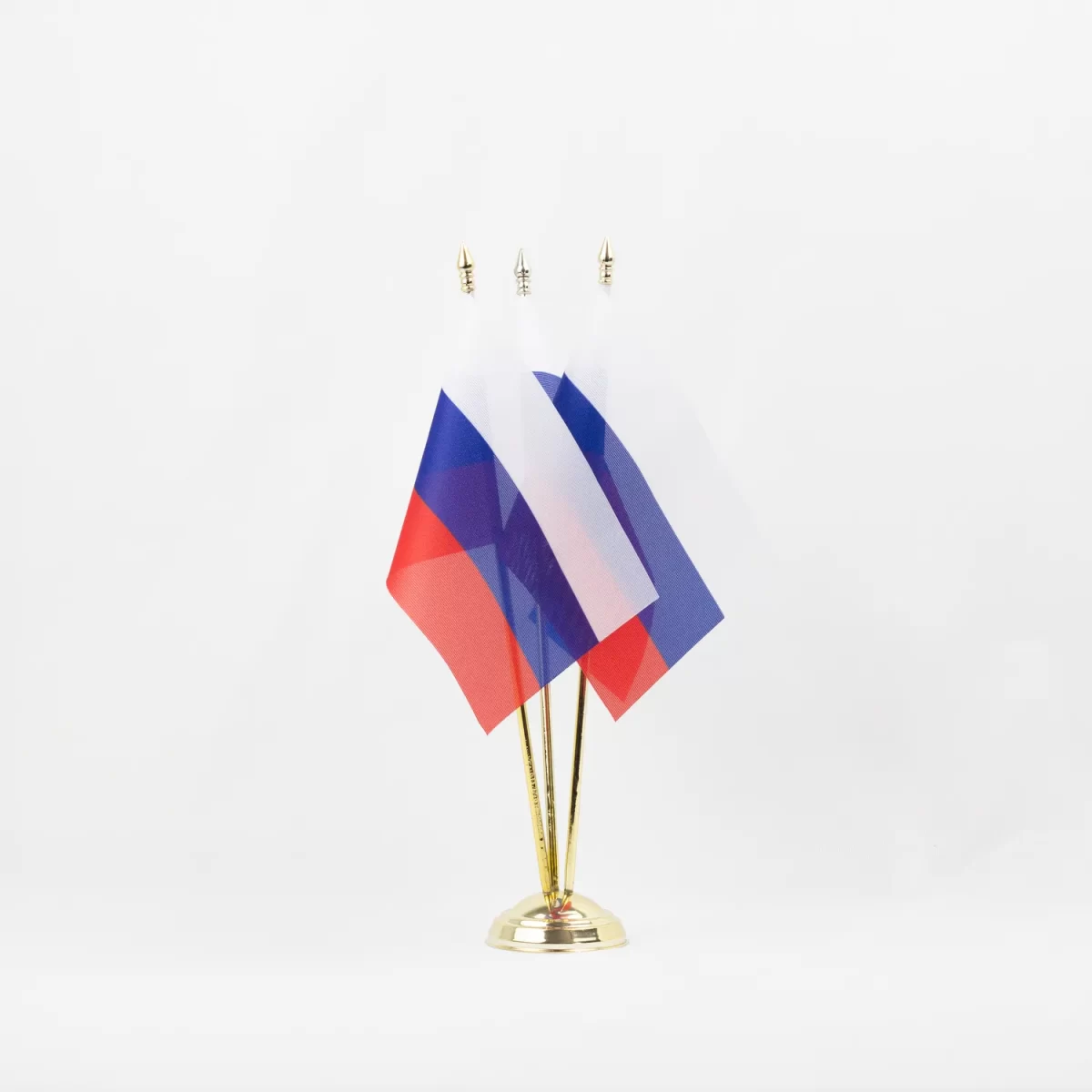 Настольный флаг России (РФ) 12х18 см на металлической подставке