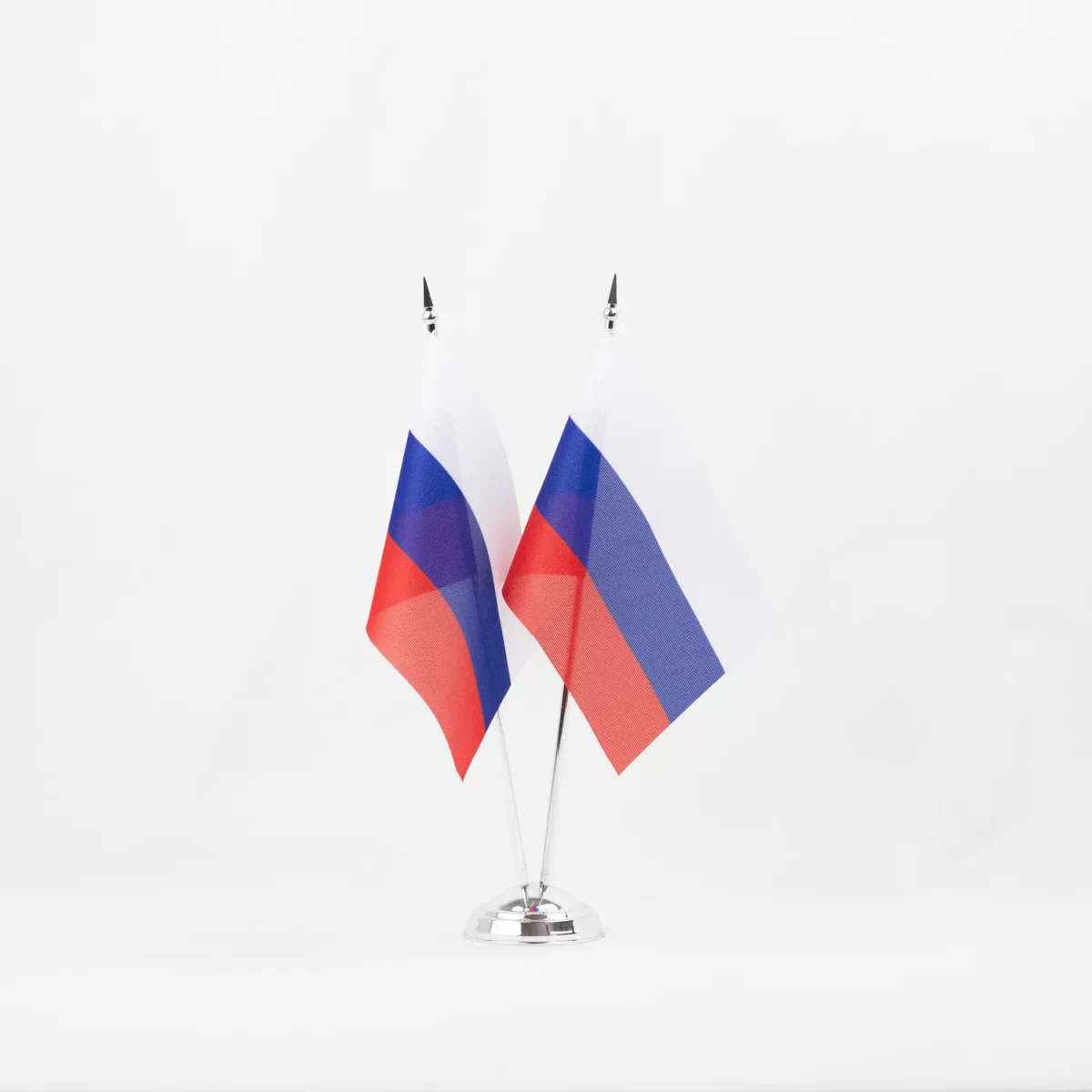 Настольный флаг России (РФ) 12х18 см на металлической подставке