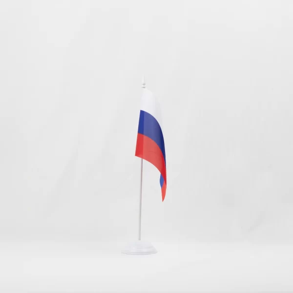 Настольный флаг России (РФ) 12х18 см сквозная печать