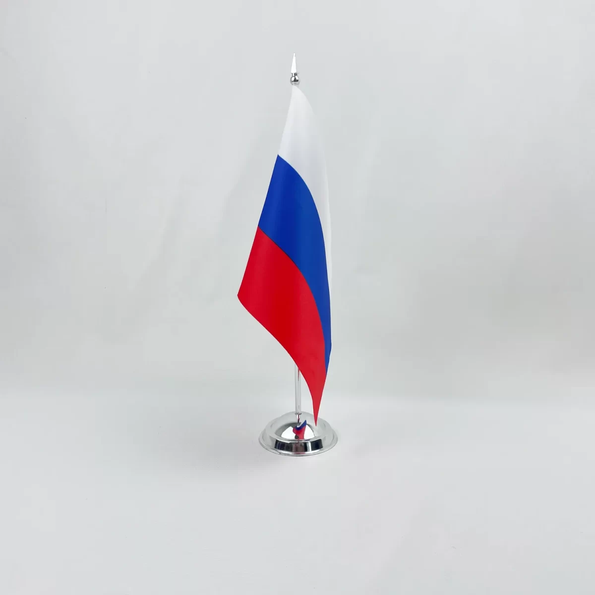 Настольный флаг России (РФ) 15х22 см Атлас двухсторонний
