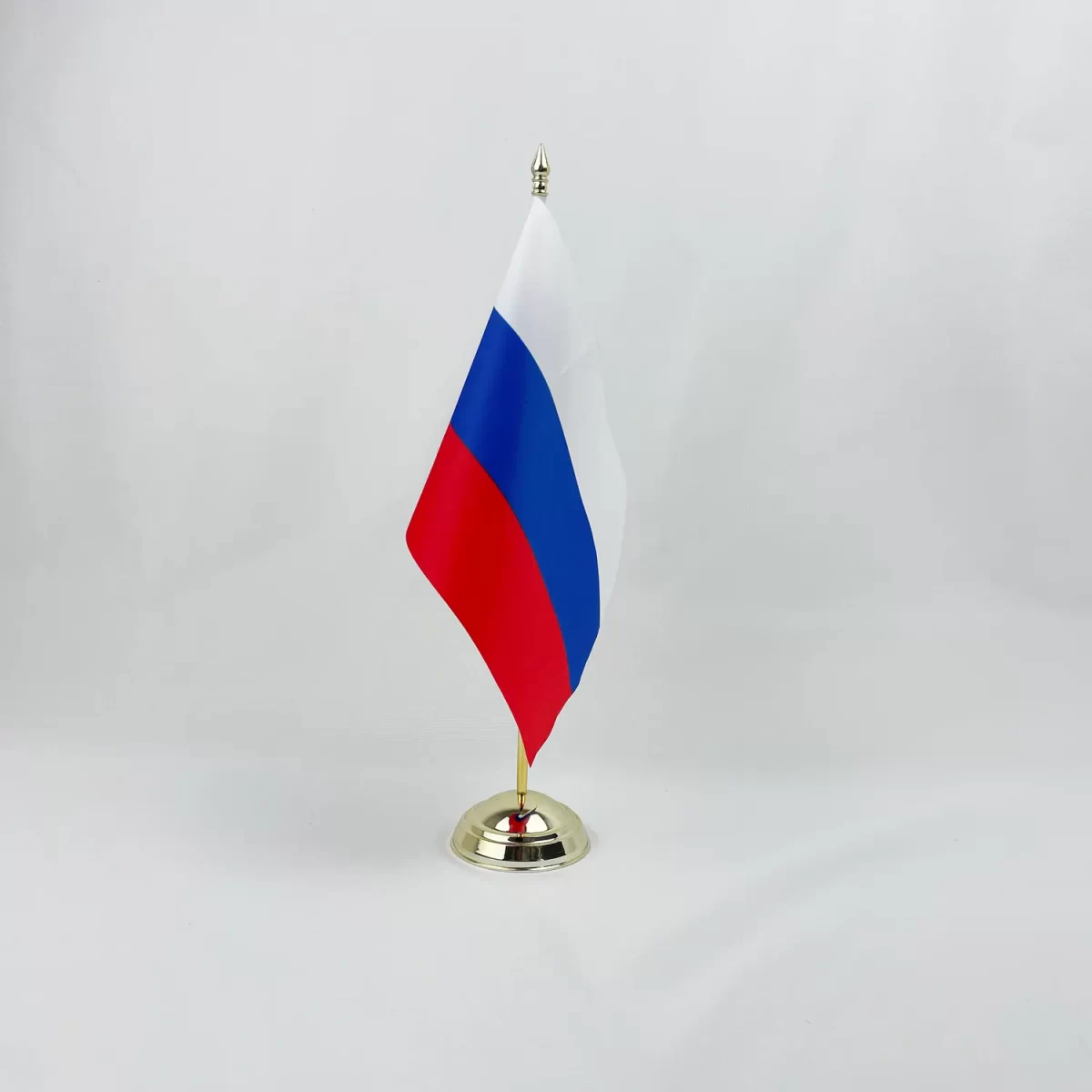 Настольный флаг России (РФ) 15х22 см Атлас двухсторонний