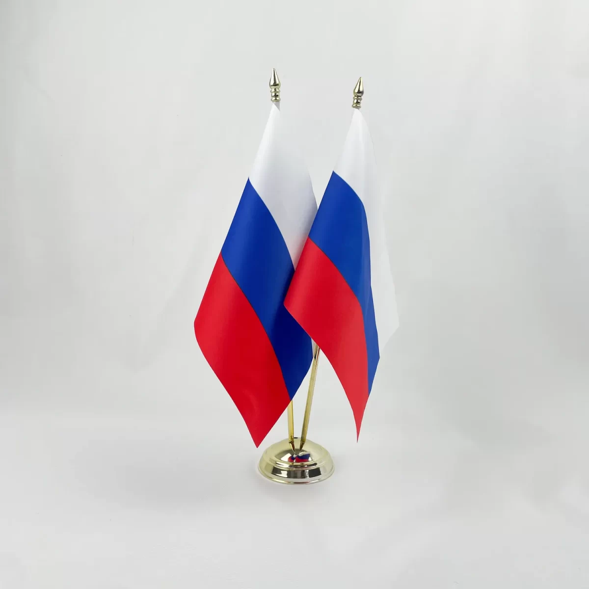 Настольный флаг России (РФ) 15х22 см Атлас двухсторонний