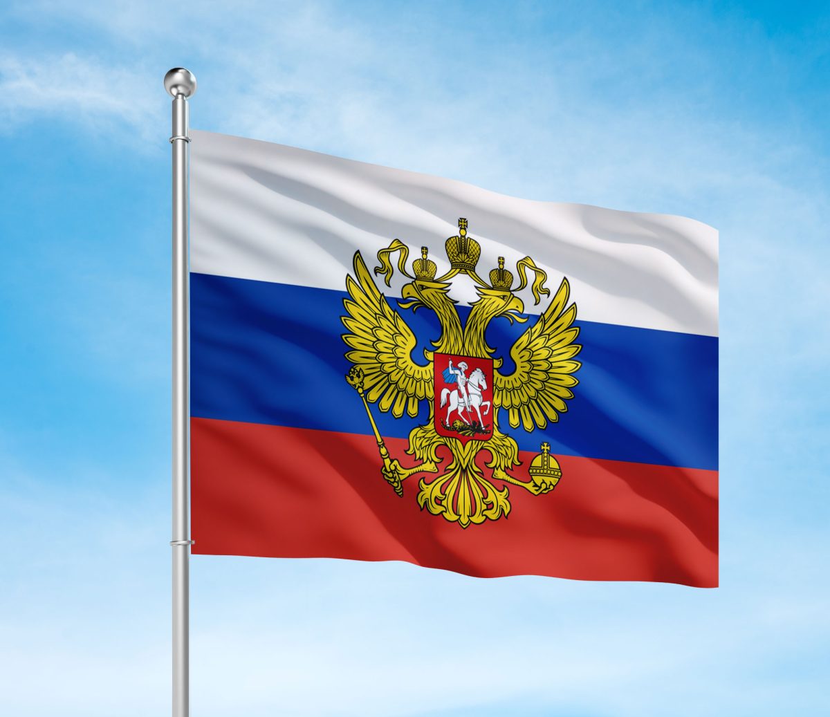 Флаг России с гербом