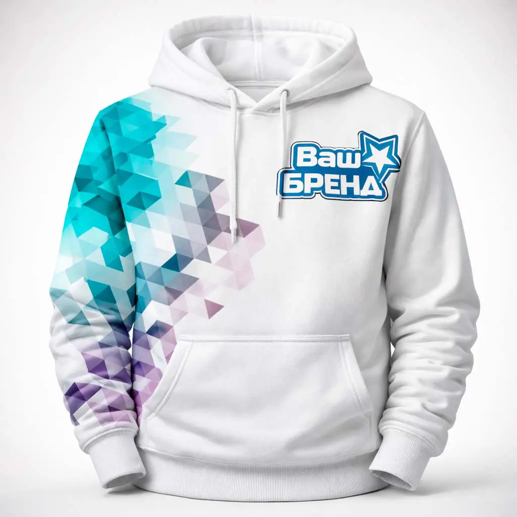 худи с логотипом цветная