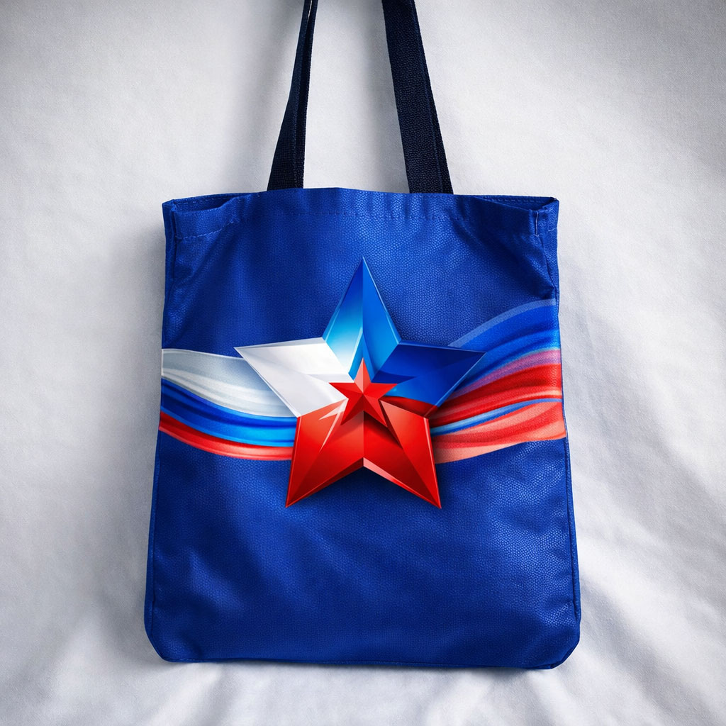 шоппер синий триколор шоппер